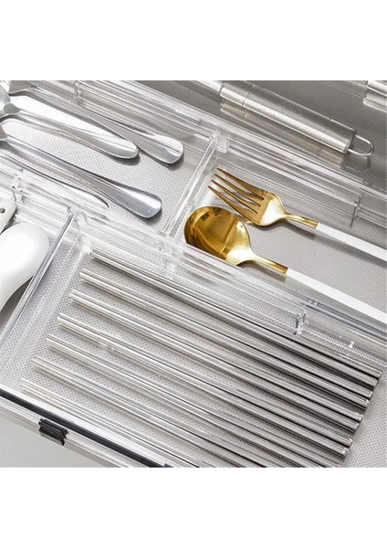 25 Adet Şeffaf Çekmece Düzenleyici Saklama Kutusu Seti Pürüzsüz Kenarlı Çapaksız Şeffaf Tasarım Kozmetik Kapları Çok Yönlü (Yurt Dışından)