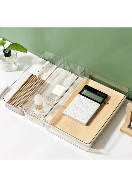 25 Adet Şeffaf Çekmece Düzenleyici Saklama Kutusu Seti Pürüzsüz Kenarlı Çapaksız Şeffaf Tasarım Kozmetik Kapları Çok Yönlü (Yurt Dışından) fırsatları