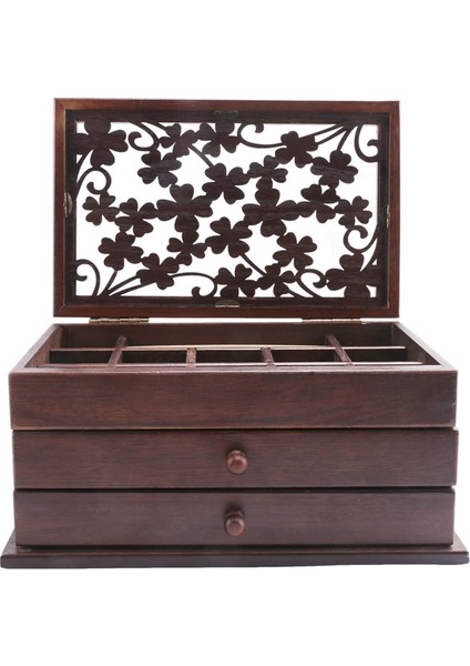 Vintage Oymalı Ahşap Mücevher Kutusu, Çekmece Tipi Büyük Kapasiteli Mücevher Saklama Kutusu, Tuvalet Masası Bilezik Mücevher Kutusu (Yurt Dışından) modelleri