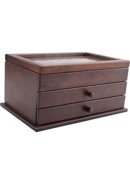Vintage Oymalı Ahşap Mücevher Kutusu, Çekmece Tipi Büyük Kapasiteli Mücevher Saklama Kutusu, Tuvalet Masası Bilezik Mücevher Kutusu (Yurt Dışından) fırsatları
