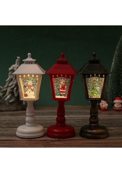 Noel Süsleri Kristal Işıklı Gece Lambası Noel Süsleri Masa Lambası Noel Ev Dekorasyonu Kırmızı (Yurt Dışından) modelleri