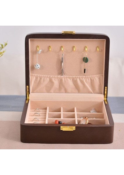 Tokalı Masif Ahşap Mücevher Saklama Kutusu, Kapaklı Çok Bölmeli Mücevher Kutusu, Mücevher Bölmeli Saklama Kutusu (Yurt Dışından) modelleri