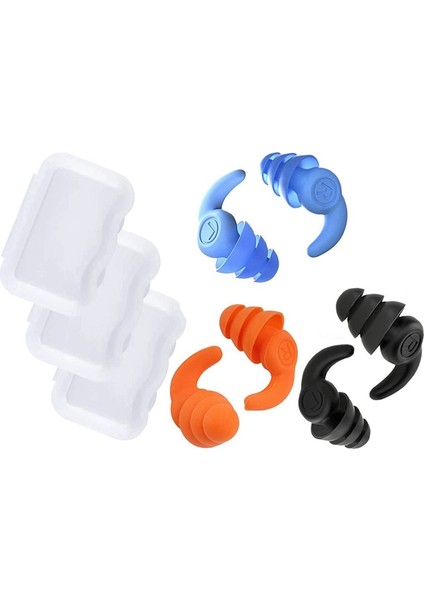 3 Çift Silikon Kulak Tıkacı, Yetişkinler Için Su Geçirmez Yüzme Kulak Tıkacı, Yeniden Kullanılabilir Silikon Yüzücü Kulak Tıkacı, Siyah+Turuncu+Mavi (Yurt Dışından) fiyatları
