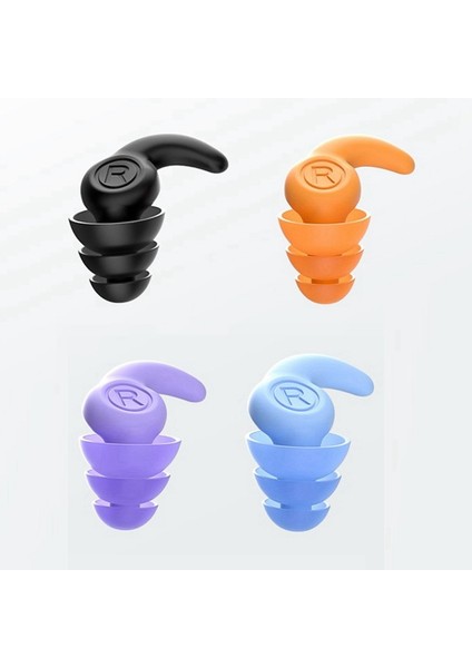 3 Çift Silikon Kulak Tıkacı, Yetişkinler Için Su Geçirmez Yüzme Kulak Tıkacı, Yeniden Kullanılabilir Silikon Yüzücü Kulak Tıkacı, Siyah+Turuncu+Mavi (Yurt Dışından) fırsatları