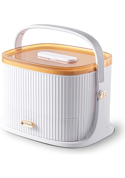 Taşınabilir Kit Konteyner Kutusu Maske Saklama Aile Evi Acil Durum Çantası Hap Kitleri, Beyaz Sarı (Yurt Dışından) fırsatları