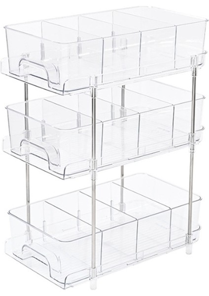 3 Katlı Banyo Lavabo Altı Düzenleyicileri ve Depolama, Bölücülü Çekmeceli Mutfak Düzenleme Dolabı Düzenleyicisi (Yurt Dışından) fiyatları