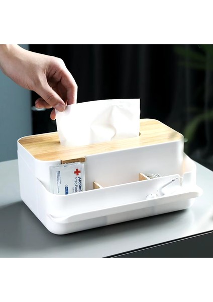 Çok Amaçlı Mendil Kutusu Mendil Braketi Dağıtıcısı Ahşap Düzenleyici Mutfak Yatak Odası Dekorasyonu (Yurt Dışından) modelleri