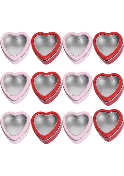 Kapaklı 12'li Paket Kalp Şeklinde Metal Kutular, Mum Yapımı Için Sevgililer Günü Mum Kutuları, Kapaklı 2 Oz Mum Kutuları (Yurt Dışından) fiyatları