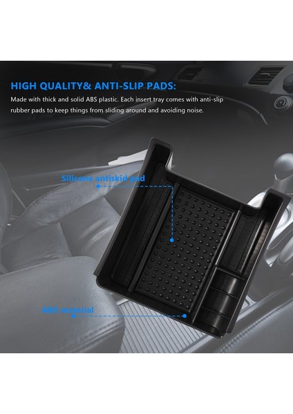 XC60 S60 2009, 2010, 2011, 2012, 2013, 2014, 2015, 2016, 2017/S60 2018 Için Kol Dayanağı Ikincil Saklama Kutusu Eldiven Paleti Orta Konsol Tepsi Düzenleyici (Yurt Dışından) fırsatları