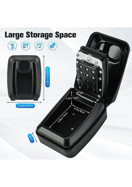 Dış Mekan Kullanımı Için Anahtar Kilit Kutusu, Hava Koşullarına Dayanıklı Kapaklı 12 Konumlu Kombinasyon Anahtar Saklama Kutusu, Ev Garajı Için Uygun (Yurt Dışından) modelleri