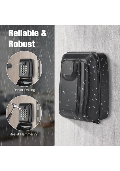 Dış Mekan Kullanımı Için Anahtar Kilit Kutusu, Hava Koşullarına Dayanıklı Kapaklı 12 Konumlu Kombinasyon Anahtar Saklama Kutusu, Ev Garajı Için Uygun (Yurt Dışından) fırsatları