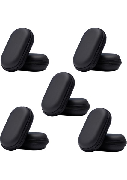 Kulaklık Çantası Oval Kulaklık Saklama Kutusu Veri Kablosu Paketleme Kutusu Bluetooth Kulaklık Saklama Çantası Düz (Yurt Dışından)