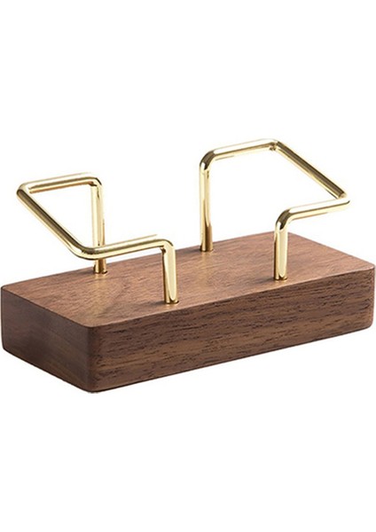 Kartvizitlik Düzenleyici Ofis Masası Sergileme Standı Not Tezgahı Aksesuarları Masaüstü Raf Ev, Siyah Ceviz Rengi (Yurt Dışından)