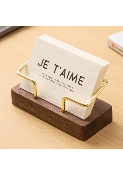 Kartvizitlik Düzenleyici Ofis Masası Sergileme Standı Not Tezgahı Aksesuarları Masaüstü Raf Ev, Siyah Ceviz Rengi (Yurt Dışından) indirimleri