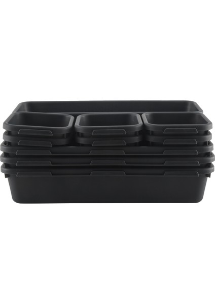 12'li Paket Çekmece Düzenleyici Tepsi Bölücü Plastik Saklama Kutuları Mutfak Banyo Ofis Yatak Odası Makyaj Malzemeleri Için (Yurt Dışından)