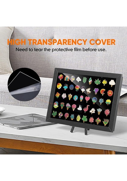 Emaye Pin Sergileme Kutusu, 12,91 x 9,45 Inç Pin Koleksiyonu Sergileme Duvar ve Masaüstü Sergileme, Siyah Pin Sergileme Panosu (Yurt Dışından) modelleri