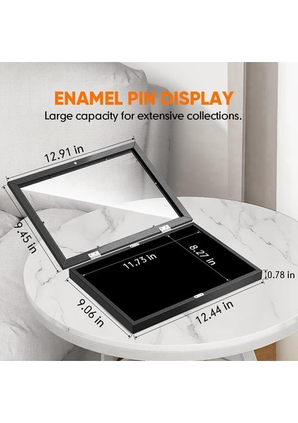 Emaye Pin Sergileme Kutusu, 12,91 x 9,45 Inç Pin Koleksiyonu Sergileme Duvar ve Masaüstü Sergileme, Siyah Pin Sergileme Panosu (Yurt Dışından) indirimleri