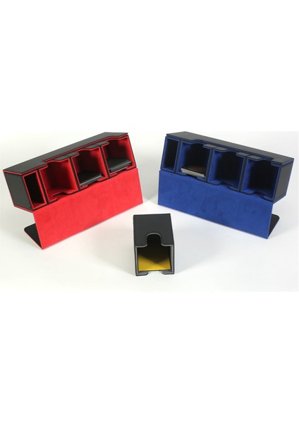 Zar Tepsili Kart Saklama Kutusu, 4'ü 1 Arada Kart Destesi Kutusu, 300'DEN Fazla Kart Tutar, Manyetik Kart Düzenleyici Siyah+Mavi (Yurt Dışından) fiyatları