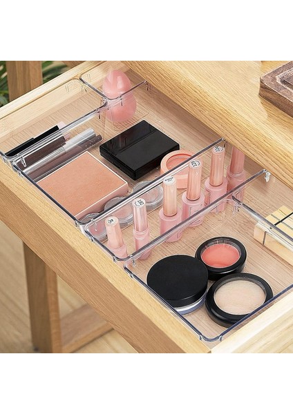 16 Parçalı Çekmece Düzenleyici Seti, 5 Farklı Boyutta Banyo ve Mutfak Çekmece Saklama Tepsisi, Şeffaf Saklama Kutuları (Yurt Dışından) indirimleri