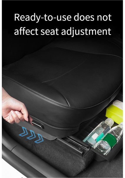 2017-2024 Model Y Için Kapaklı Koltuk Altı Saklama Kutusu Orta Konsol Düzenleyici Kutular Ön Arka Koltuk Çantası (Yurt Dışından) fırsatları