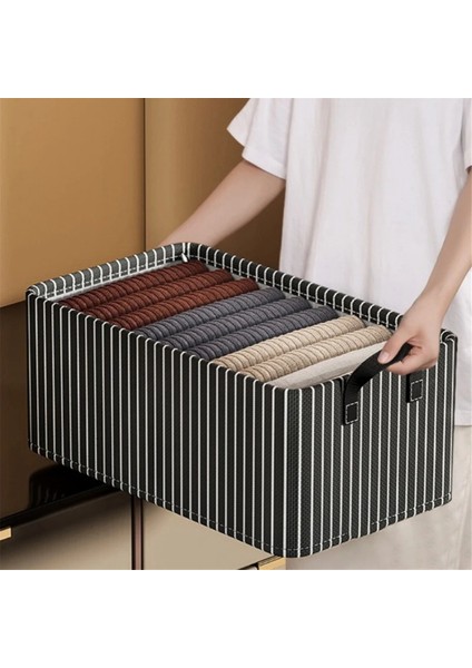 Bej Katlanır Metal Çerçeve Giysi Saklama Kutusu Büyük Kapasiteli Pantolon Saklama Kutusu (Yurt Dışından) modelleri