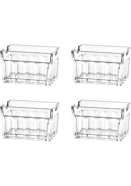 4 Adet Akrilik Şeker Paketi Tutucu Şeker Poşeti Saklama Kabı Tabak Sergileme Poşetleri Mendil Kasesi (Yurt Dışından)
