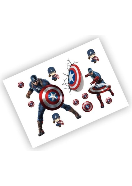 7 Sayfa 88 Adet Süper Kahraman Etiket Sticker Set Spiderman - Hulk - Captain America fiyatları