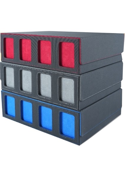 Sihirli Oyun Kartları Için Görüntüleme Pencereli Ticaret Kartları Için Kart Saklama Kutusu, Kart Destesi Kutusu, Kart Tutucu Mavi (Yurt Dışından) fırsatları