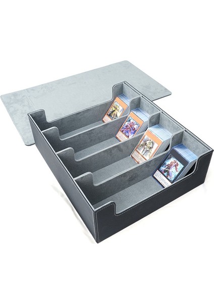 Sihirli Oyun Kartları Için Görüntüleme Pencereli Ticaret Kartları Için Kart Saklama Kutusu, Kart Destesi Kutusu, Kart Tutucu Mavi (Yurt Dışından) indirimleri