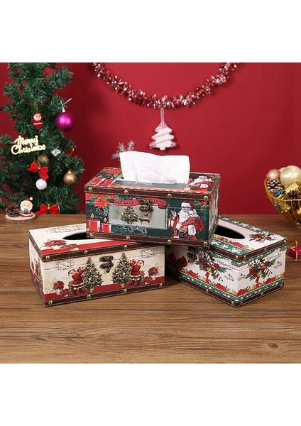Noel Mendil Kutusu Ev Iç Mekan Yemek Masası Oturma Odası Sehpası Masaüstü Kağıt Kutusu Mendil Tüpü, Noel Ağacı (Yurt Dışından) indirimleri