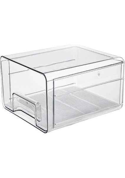 Plastik Meyve Sebze Saklama Süzgeçli Buzdolabı Düzenleyici Taze Gıda Saklama Kabı, Tek Katmanlı (Yurt Dışından)