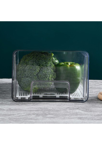 Plastik Meyve Sebze Saklama Süzgeçli Buzdolabı Düzenleyici Taze Gıda Saklama Kabı, Tek Katmanlı (Yurt Dışından) fiyatları