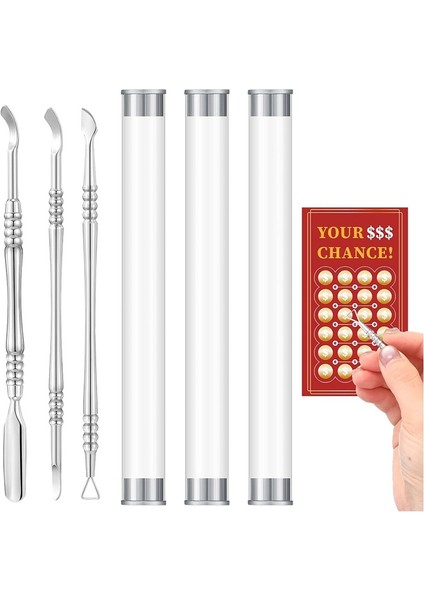 Adet Metal Piyango Bileti Kazıyıcı Saklama Kutulu Piyango Bileti Kazıyıcı Alet Yetişkinler Için Piyango Bileti Tutucuları (Yurt Dışından) fiyatları