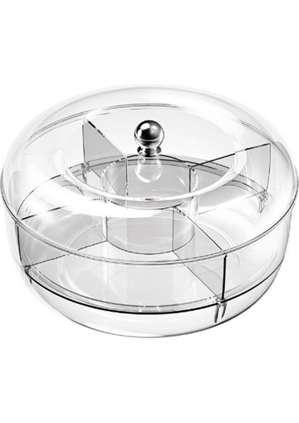 Soğutulmuş Sebze Meyve Tepsisi Bölmeli Döner Servis Tepsisi Kapaklı Atıştırmalık Sebze Tepsisi Cips ve Sos Servis Seti (Yurt Dışından) fiyatları