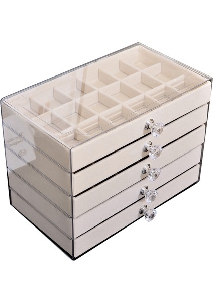 3 Çekmeceli Akrilik Mücevher Düzenleyici, Istiflenebilir Sergileme Depolama, Küpe, Kolye, Bilezik, Kutu Tutucu (Yurt Dışından) fiyatları
