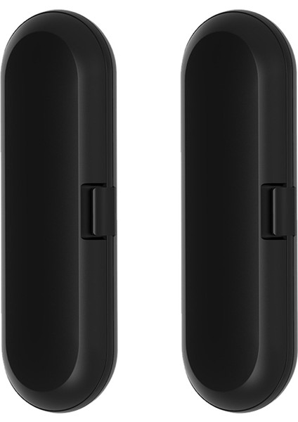 2 Adet Taşınabilir Elektrikli Diş Fırçası Seyahat Kutusu Saklama Kutusu Evrensel Diş Fırçası Sapı Diş Fırçası Başlıkları Tutucu, Siyah (Yurt Dışından)