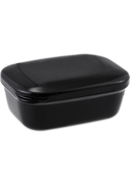 Filtre Contası Seyahat Baskılı Desenli Sabunluk Sabunluk Düzenleyici Kapaklı - Siyah (Yurt Dışından)