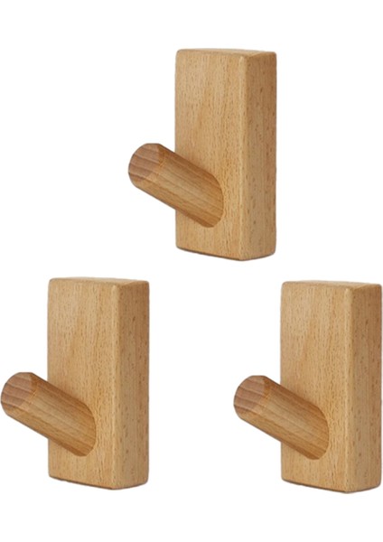 Basit Masif Ahşap Kancalar Elbise Askıları Banyo Duvar Kancaları Yatak Odası Palto Askılıkları Ev Havlusu Anahtarı Dekoratif Kancalar (Yurt Dışından)