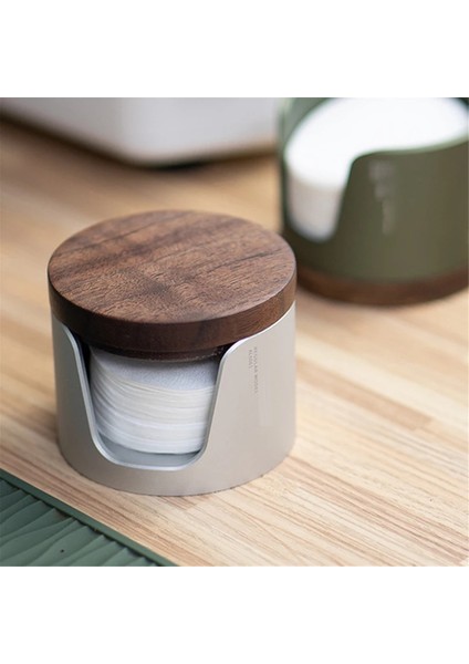 51/54/58MM Evrensel Kahve Filtre Kağıdı Saklama Kutusu Sapı Yuvarlak Filtre Kağıdı Tutucu Moka Pot Filtre Kağıdı Toz Kutusu A (Yurt Dışından)