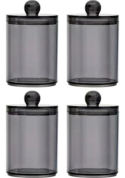 4'lü Paket Pamuk Topu Tutucu Dağıtıcı Kavanozlar Kapaklı Banyo Kavanozları Pamuklu Çubuk Seti Tuvalet Tuvalet Düzenleyici A (Yurt Dışından) fiyatları