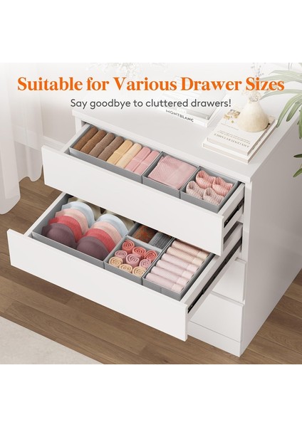 Dolap Çekmece Düzenleyici Seti, 3 Boyutta 16'lı Paket, Iç Çamaşırı, Çorap ve Daha Fazlası Için Katlanabilir Kumaş Saklama Kutuları (Yurt Dışından) indirimleri