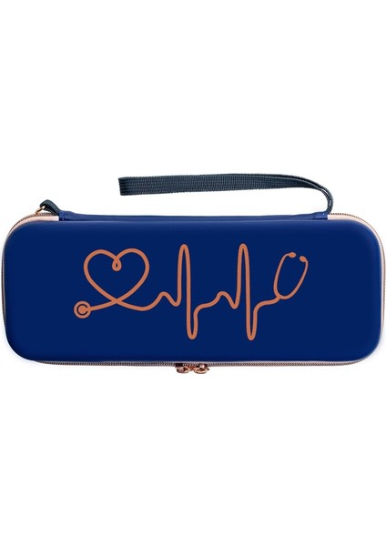 Stetoskop Saklama Kutusu Eva Taşınabilir Seyahat Taşıma Çantası, File Çanta, Sabit Disk, Kalem ve Tıbbi Düzenleyici Mavi (Yurt Dışından) fiyatları