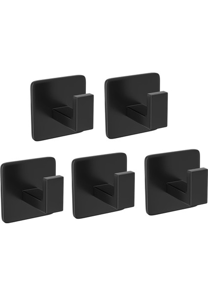 Kare Havlu Askısı - Siyah Kendinden Yapışkanlı Duvar Askısı Modern ve Şık Banyo Mutfakla Birleşiyor. (Yurt Dışından)