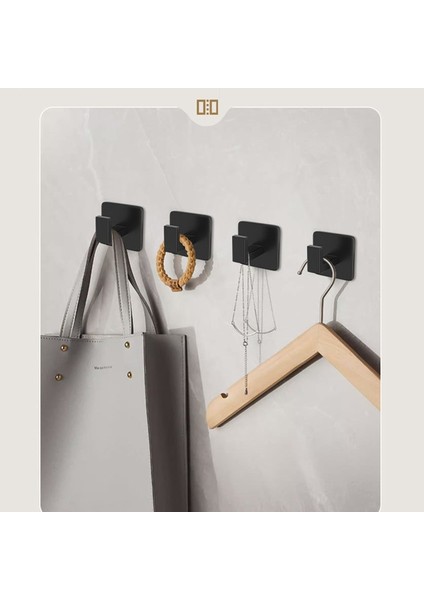 Kare Havlu Askısı - Siyah Kendinden Yapışkanlı Duvar Askısı Modern ve Şık Banyo Mutfakla Birleşiyor. (Yurt Dışından) modelleri