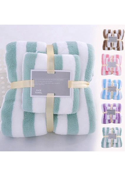 Banyo Havlusu Seti Hızlı Kuruyan Banyo Havluları, Mercan Kadife Yumuşak Emici Banyo Havluları Yetişkinler Için Yüz C (Yurt Dışından) fiyatları
