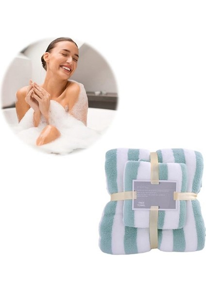 Banyo Havlusu Seti Hızlı Kuruyan Banyo Havluları, Mercan Kadife Yumuşak Emici Banyo Havluları Yetişkinler Için Yüz C (Yurt Dışından) indirimleri