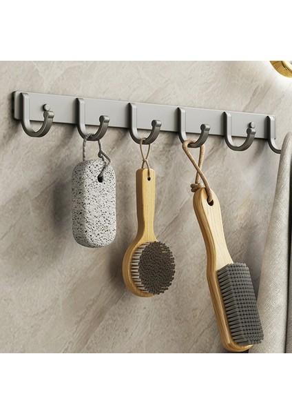 Uzay Alüminyum Kanca Banyo Havlu Kancası Oturma Odası Kapı Arkası Elbise Kancası Basit Depolama 6 Kanca ile Yerden Tasarruf Edin (Yurt Dışından) modelleri