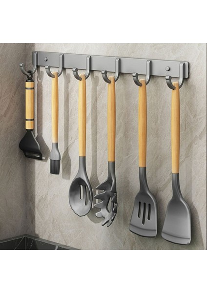 Uzay Alüminyum Kanca Banyo Havlu Kancası Oturma Odası Kapı Arkası Elbise Kancası Basit Depolama 6 Kanca ile Yerden Tasarruf Edin (Yurt Dışından) indirimleri