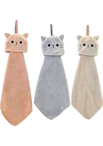 Çocuklar ve Kadınlar Için Sevimli El Havluları, Askılı Banyo Havluları, Kedi Baskılı Hayvan Desenli El Kurutma Havlusu, Hızlı Kuruyan (Yurt Dışından) fiyatları