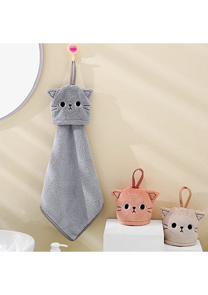 Çocuklar ve Kadınlar Için Sevimli El Havluları, Askılı Banyo Havluları, Kedi Baskılı Hayvan Desenli El Kurutma Havlusu, Hızlı Kuruyan (Yurt Dışından) modelleri